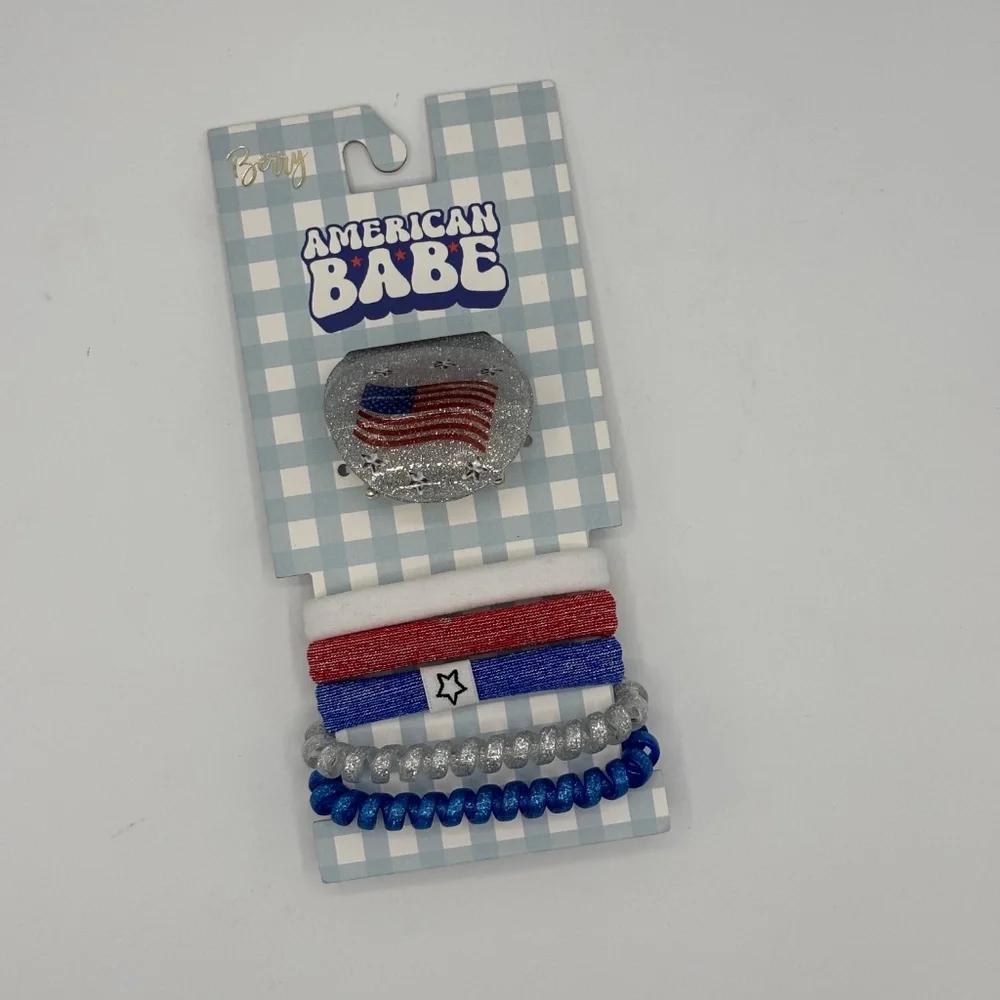 6 PC Berry Patriotic Hair Accessories Bundle NEW